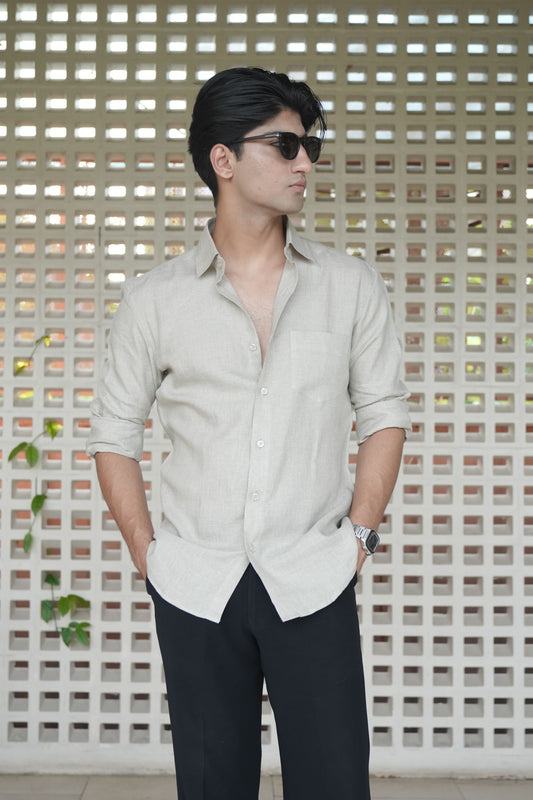 Natural Khadi Linen Shirt