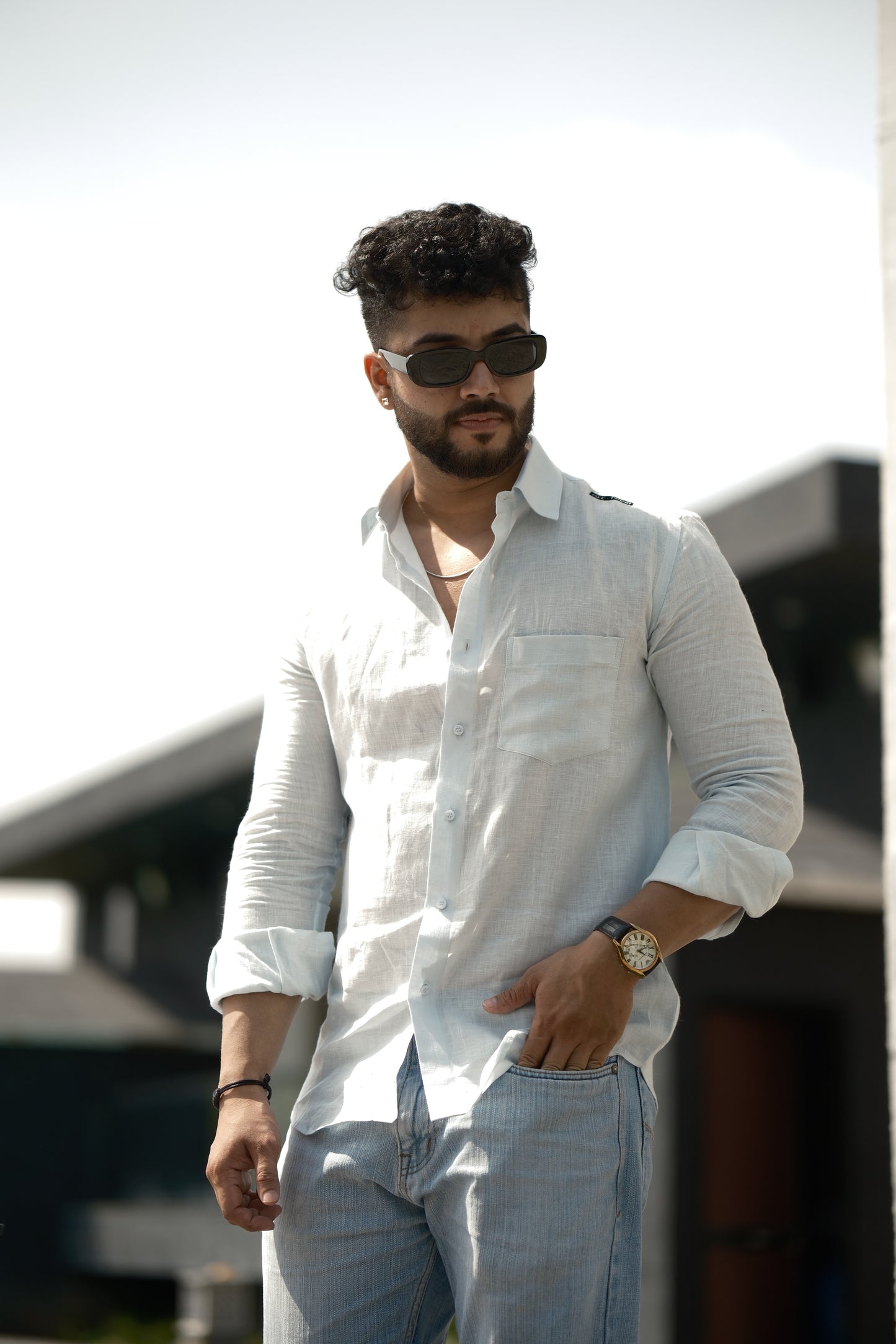 Linen Shirt – Sky Blue