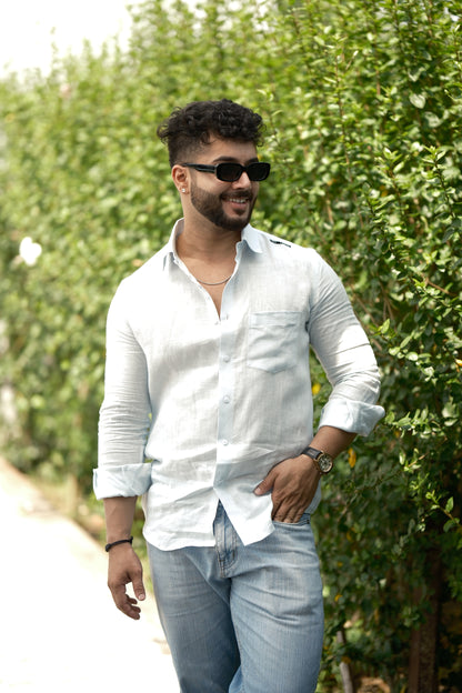 Linen Shirt – Sky Blue