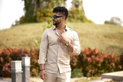 Cotton Linen Shirt - Natural