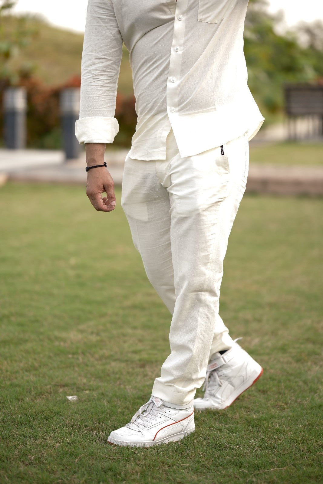 Cotton Linen Pant - Cream