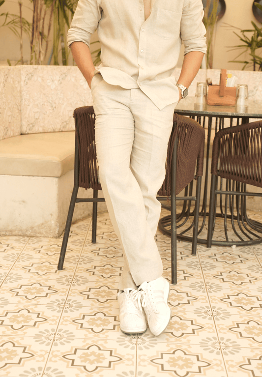 Natural Khadi Linen Trouser