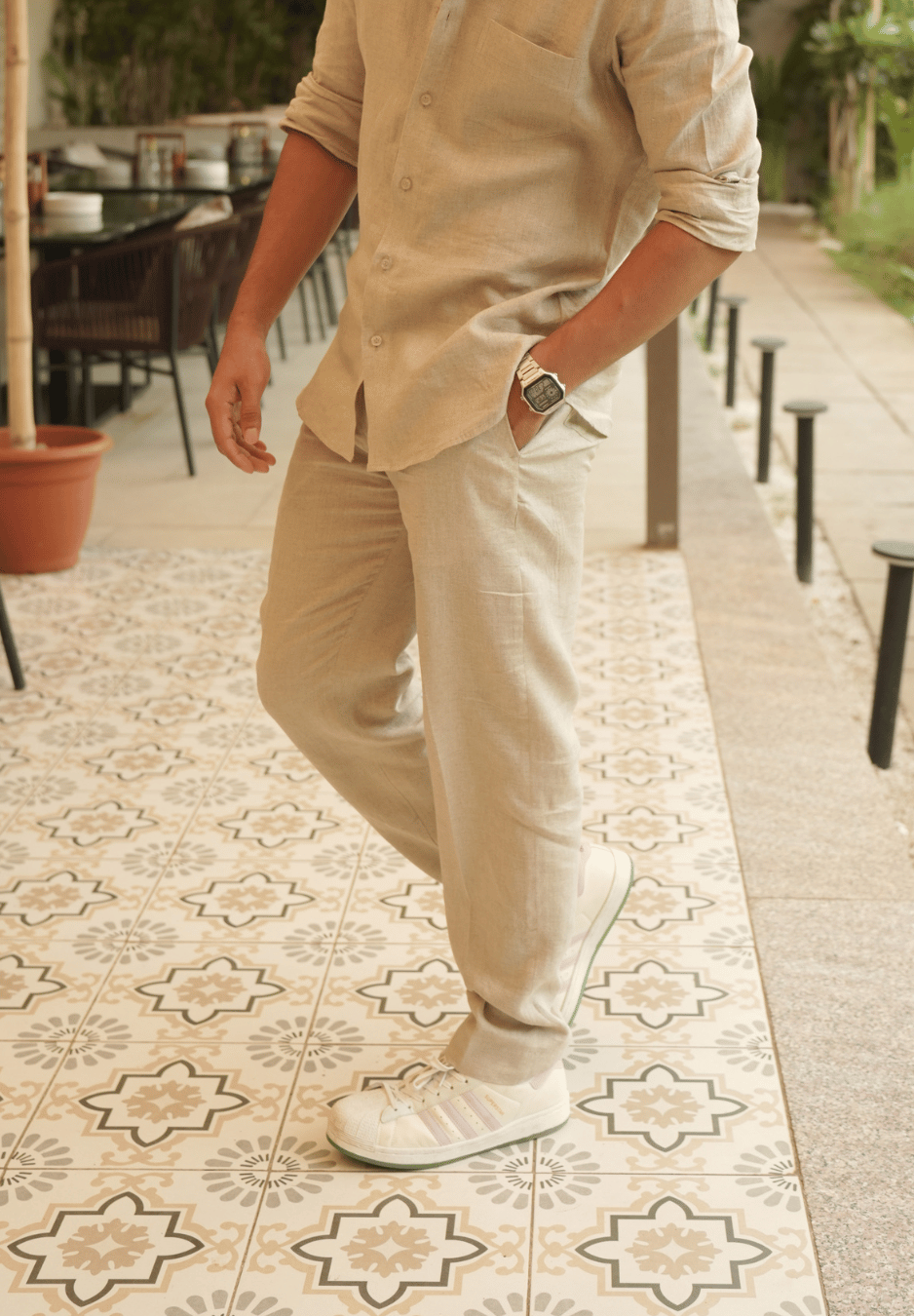 Natural Khadi Linen Trouser