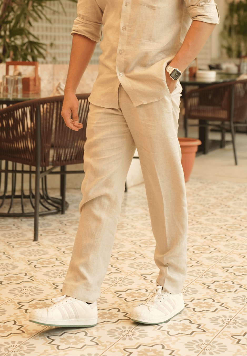 Natural Khadi Linen Trouser