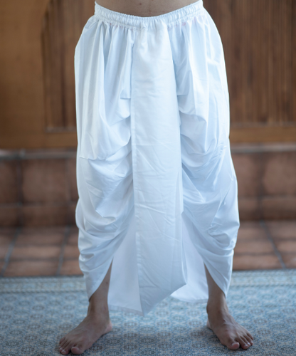 White Cotton Rayon Dhoti