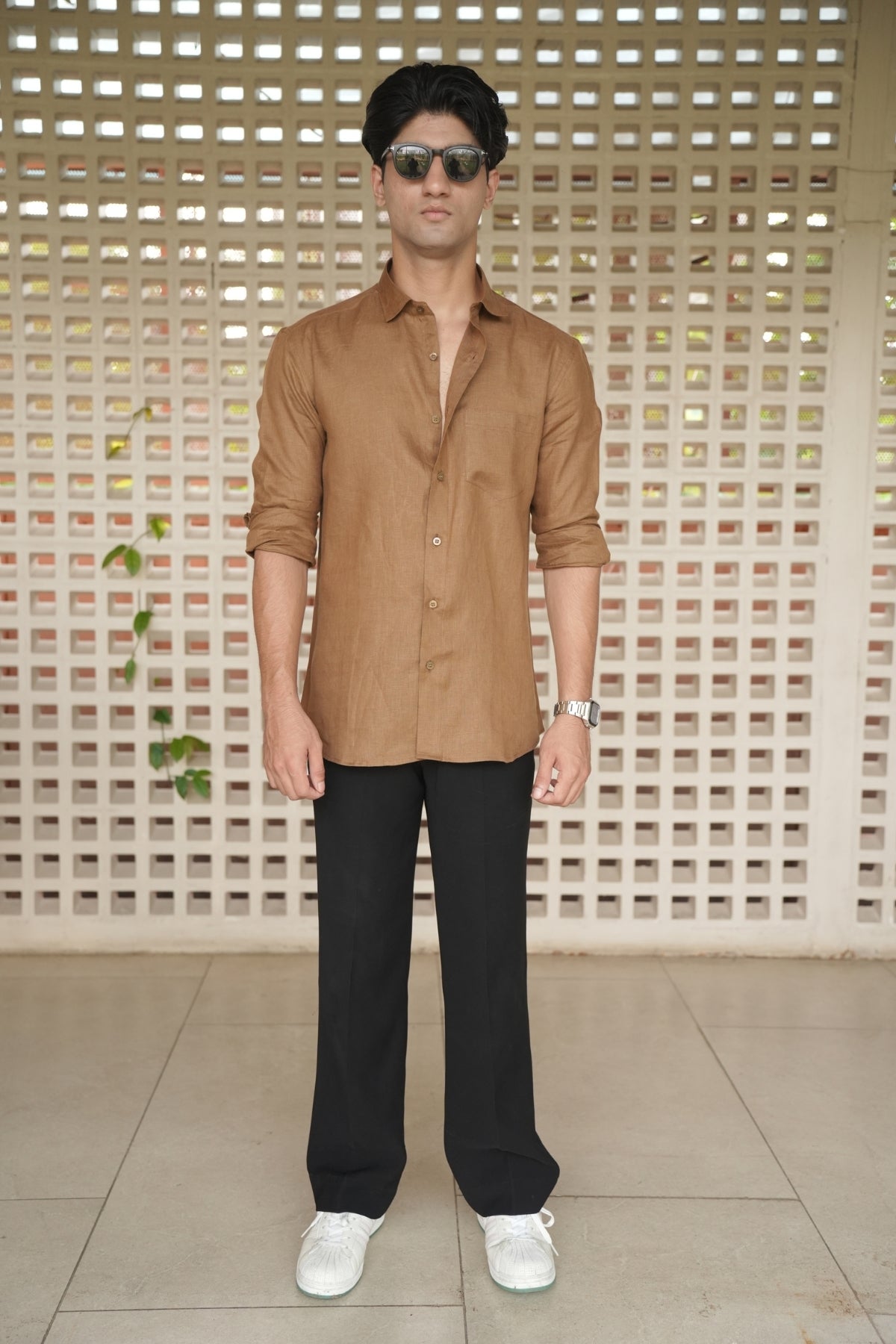 Tobacco Linen Shirt